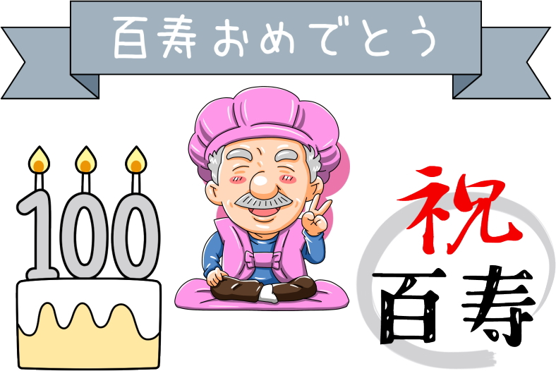 100歳のお祝い　介護施設